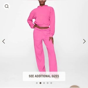Skims Hot Pink Pullover Hoodie